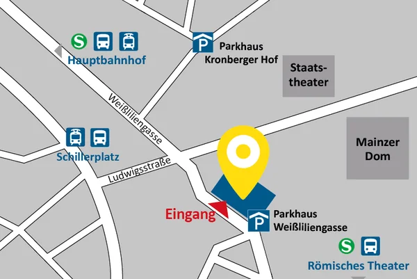 Anfahrtsskizze AllDent Mainz